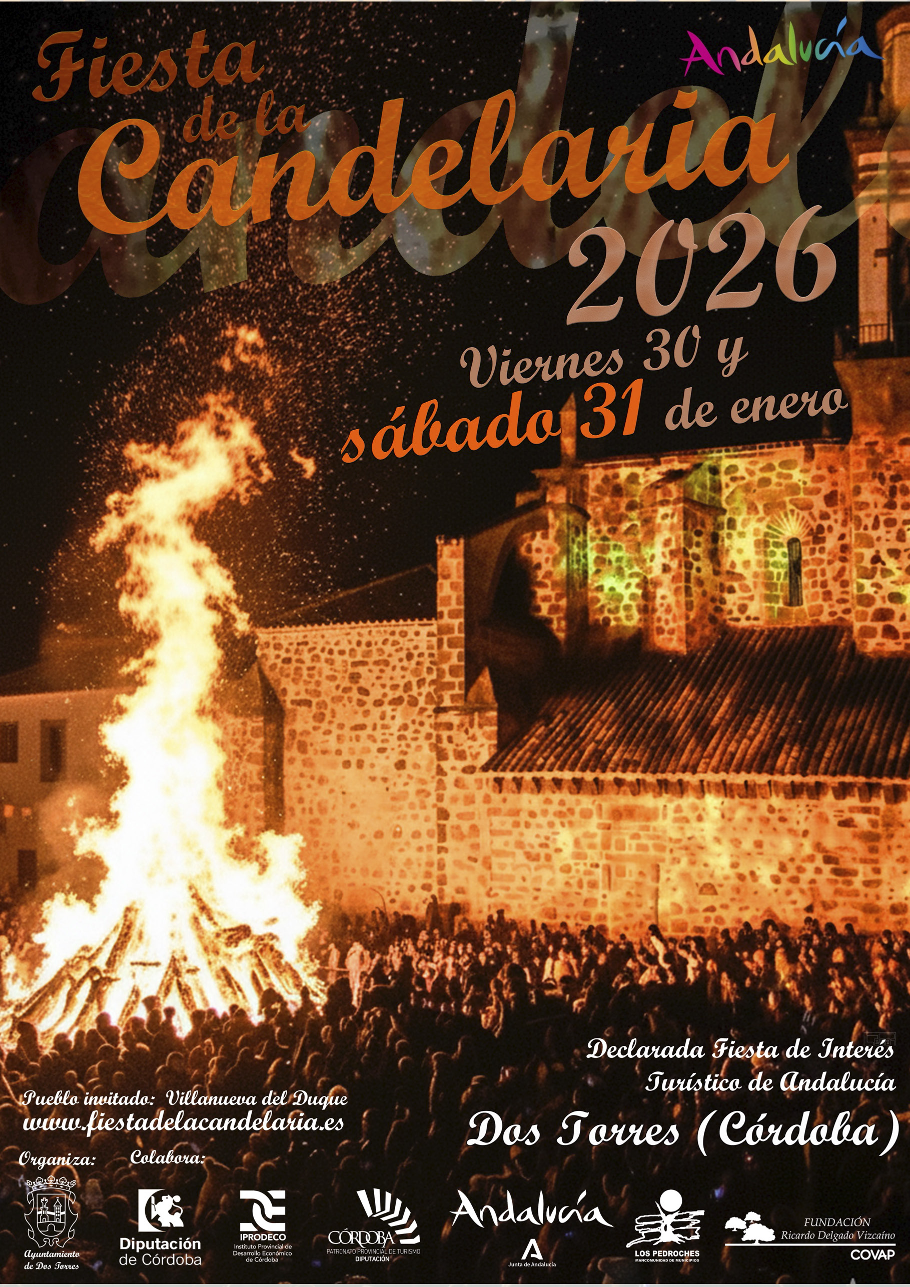 CARTEL Y PROGRAMACIÓN DE LA FIESTA DE LA CANDELARIA DE DOS TORRES 2026